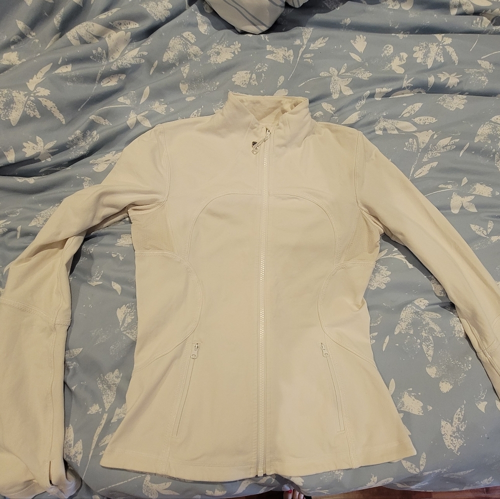 Lululemon White Zip-Up Jacket